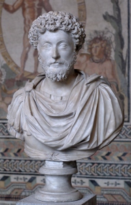 A bust of Marcus Aurelius in the Glyptothek, Munich